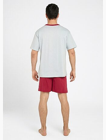 Pyjama short coton bicolore - Afibel