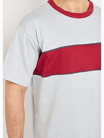 Pyjama short coton bicolore - Afibel