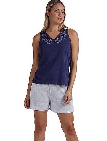 Pyjama short débardeur Blue And Bleu Mod