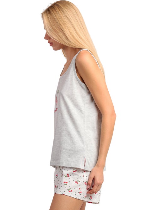 Pyjama short débardeur Cherries - Kiabi