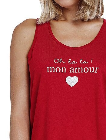 Pyjama short débardeur Dans Mon Coeur