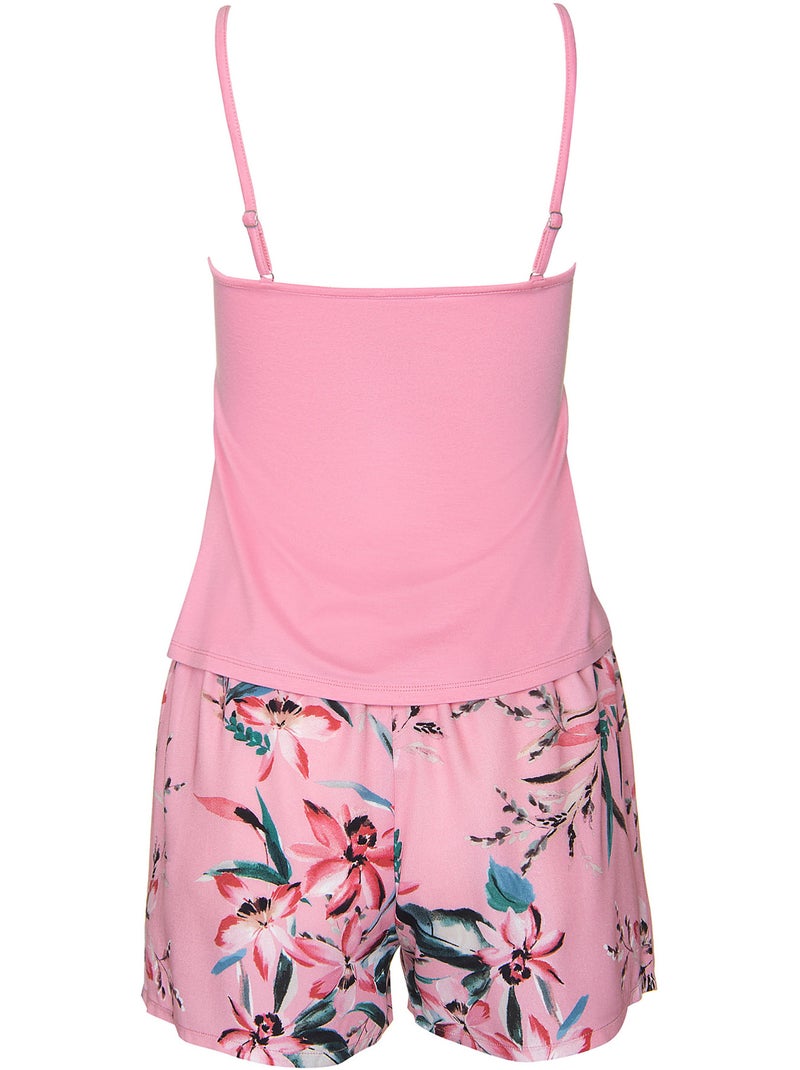 Pyjama Débardeur Rose Framboise + Short – 80% Coton – Neuf Avec étiquettes – Taille Normale Femme
