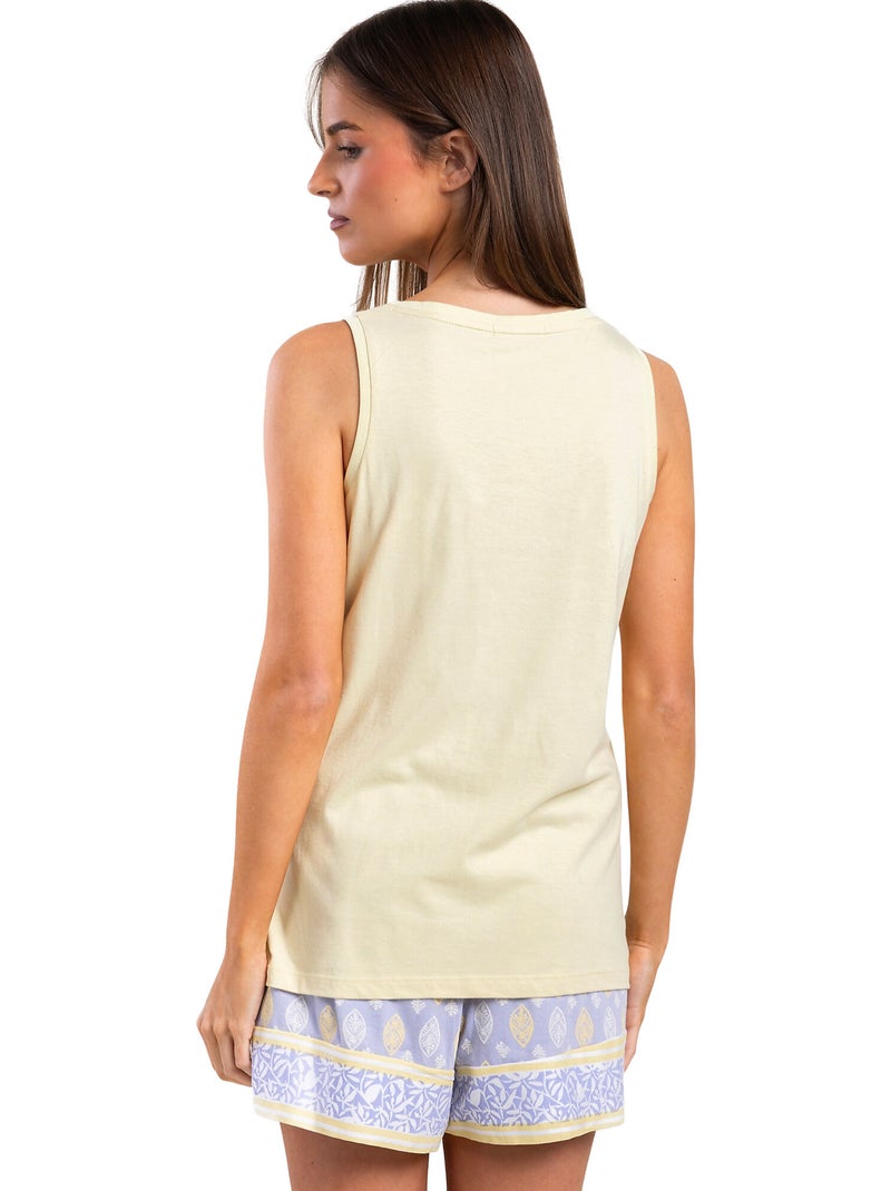 Pyjama short débardeur Lavand Butter Jaune - Kiabi