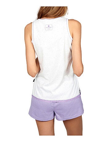 Pyjama short débardeur Little Duck Santoro ivoire