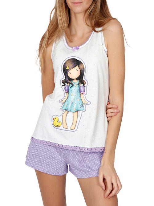 Pyjama short débardeur Little Duck Santoro ivoire - Kiabi