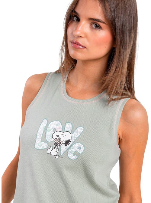 Pyjama short débardeur Love Peanuts - Kiabi