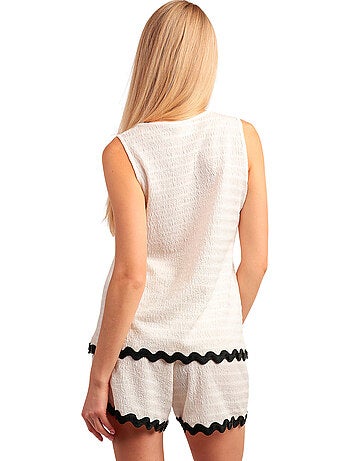 Pyjama short débardeur luxe waves
