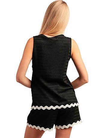 Pyjama short débardeur luxe waves