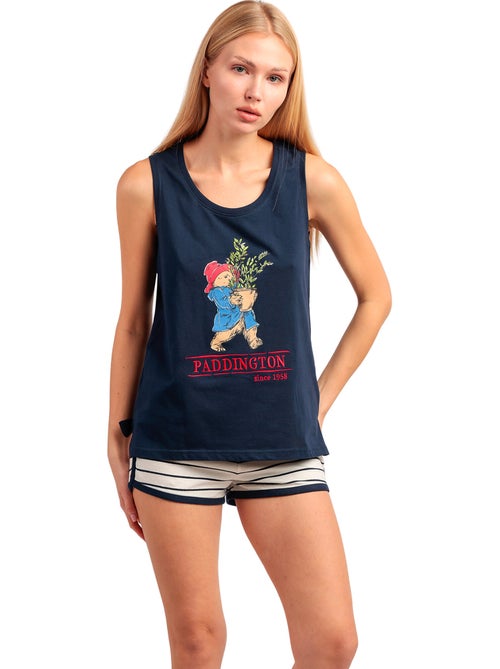 Pyjama short débardeur Navy Rayas Paddington Disney - Kiabi