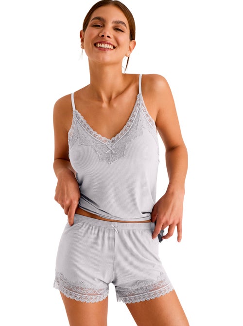 Pyjama short débardeur P313 MANUELA - Kiabi Pyjama short débardeur P313 MANUELA - Kiabi