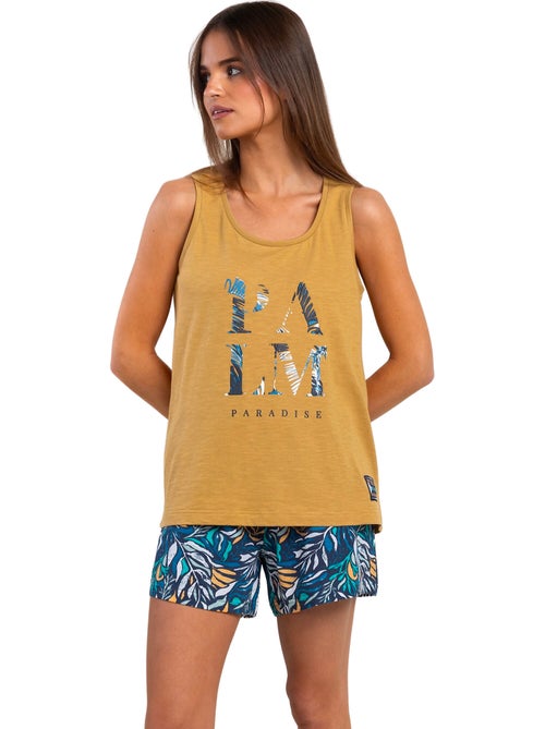 Pyjama short débardeur Palm Paradise - Kiabi
