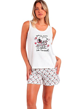 Pyjama short débardeur Peanuts In My Heart
