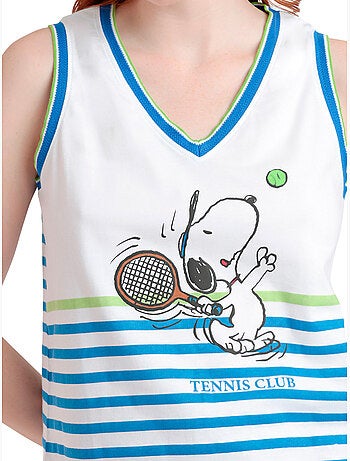 Pyjama short débardeur peanuts tennis club peanuts