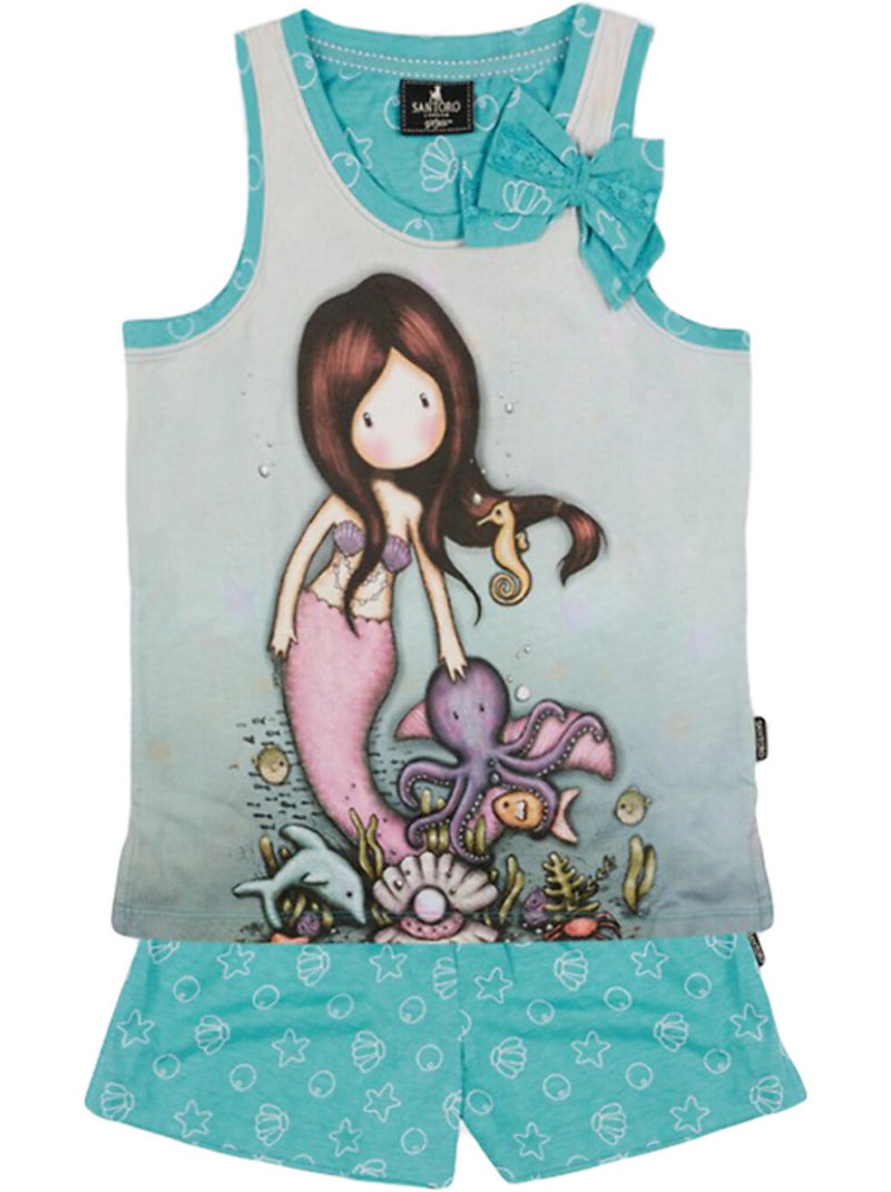 Pyjama short débardeur so nice to sea you santoro Bleu - Kiabi