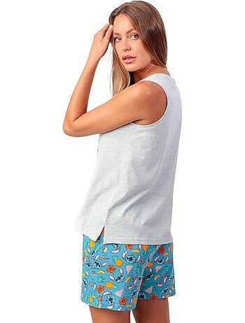 Pyjama short débardeur stitch beach disney