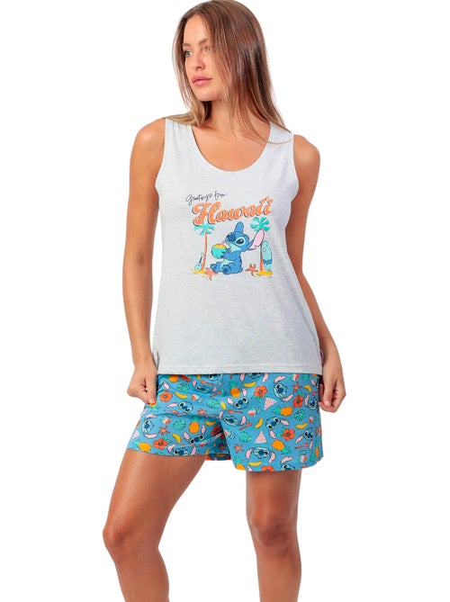Pyjama short débardeur stitch beach disney - Kiabi Pyjama short débardeur stitch beach disney - Kiabi