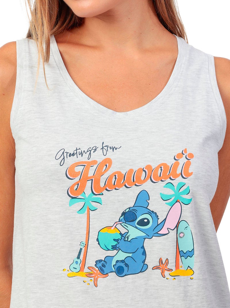Pyjama short débardeur stitch beach disney Gris - Kiabi