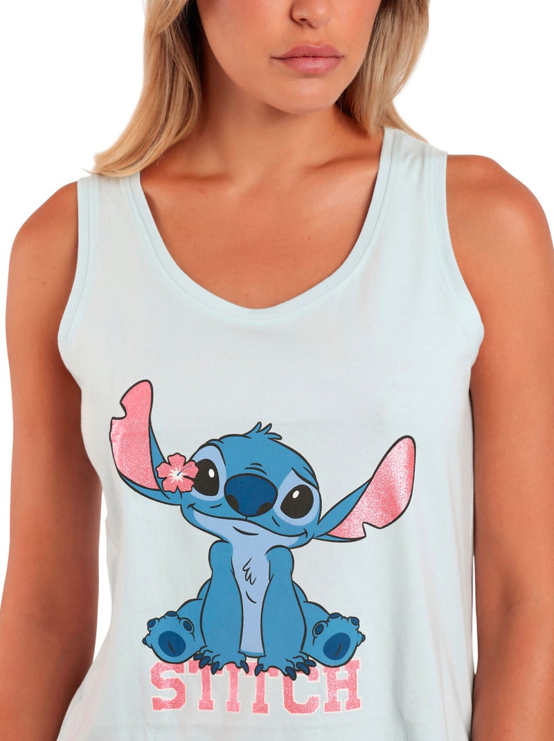 Pyjama short débardeur Stitches Disney Bleu - Kiabi