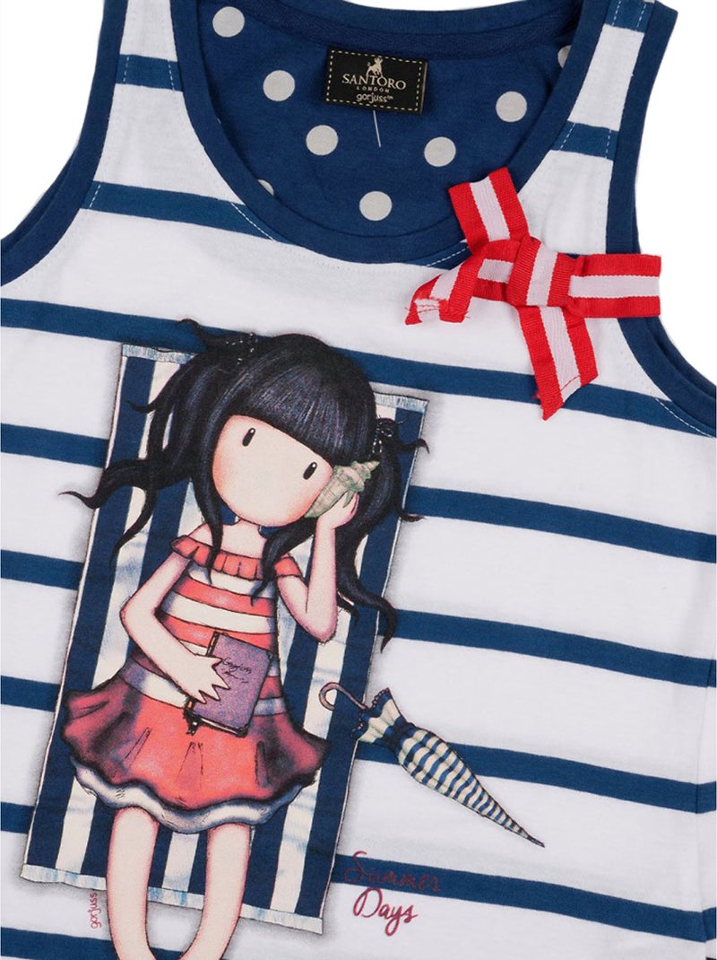 Pyjama short débardeur Summer Days Santoro marine Bleu marine - Kiabi