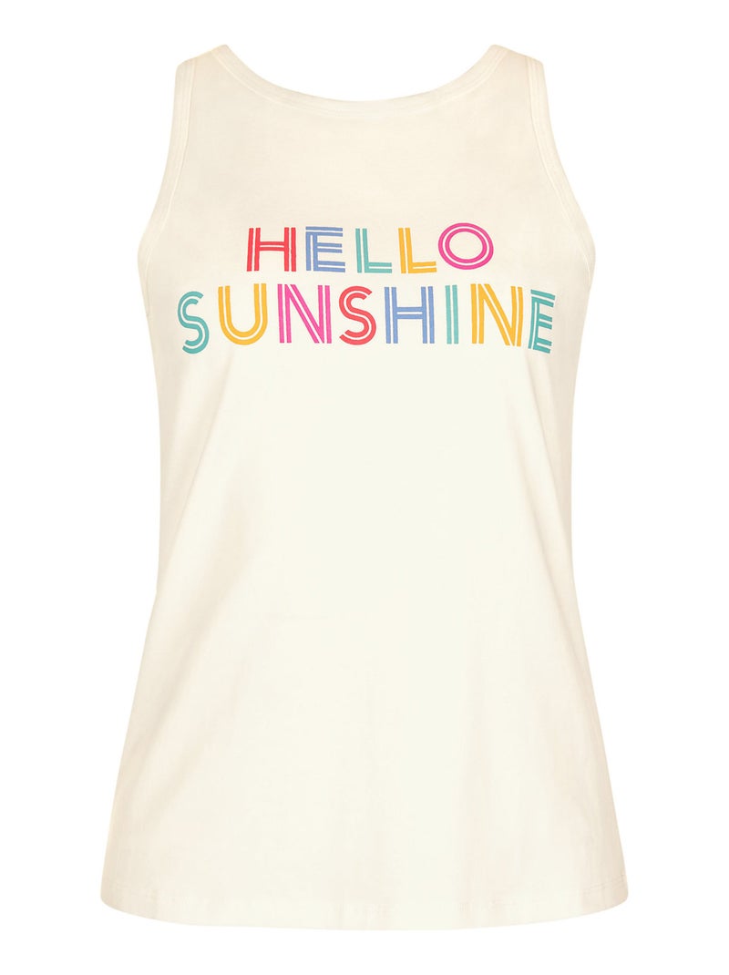 Pyjama short débardeur SUMMER Ecru - Kiabi