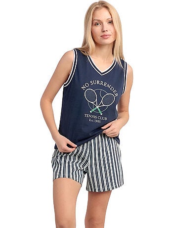 Pyjama short débardeur Tennis Club