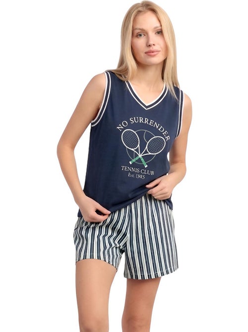 Pyjama short débardeur Tennis Club - Kiabi