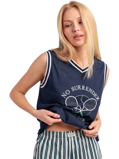 Pyjama short débardeur Tennis Club - Kiabi