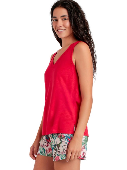 Pyjama short débardeur Tropical Spirit - Kiabi Pyjama short débardeur Tropical Spirit - Kiabi
