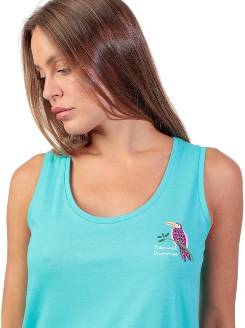Pyjama short débardeur Tropical Summer - Kiabi