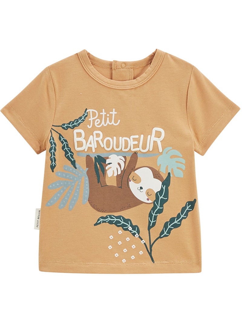Pyjama short enfant 2 pièces Baroudeur Orange - Kiabi