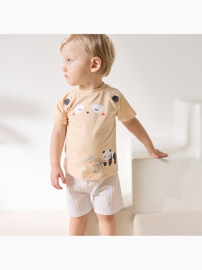 Pyjama short enfant 2 pièces Bento Sable - Kiabi