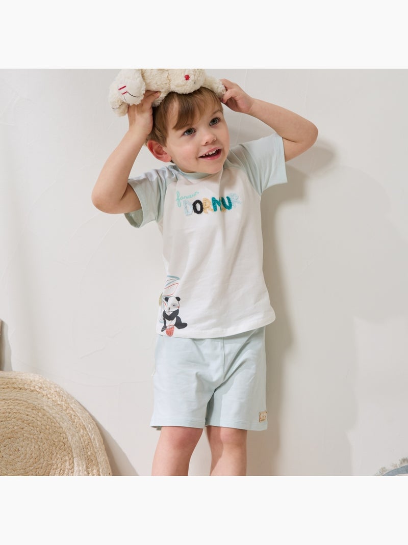 Pyjama short enfant 2 pièces Bento Vert - Kiabi
