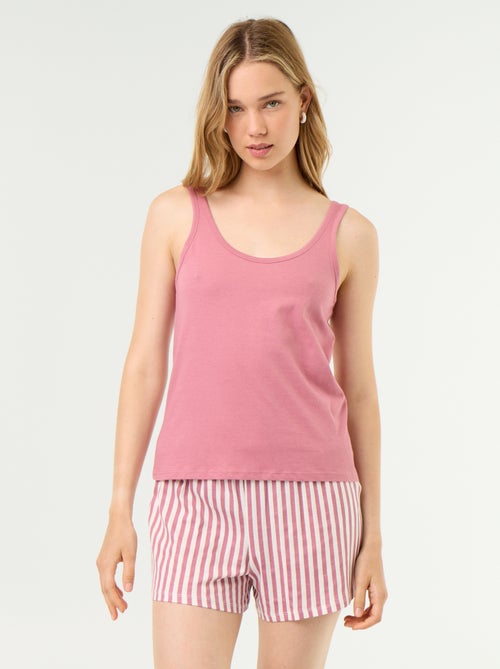 Pyjama short imprimé - 2 pièces - Kiabi