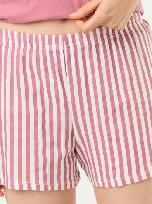 Pyjama short imprimé - 2 pièces - Kiabi