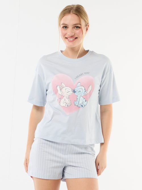 Pyjama short imprimé 'Stitch' - 2 pièces - Kiabi