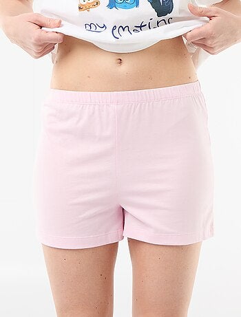 Pyjama short imprimé 'Vice Versa' - 2 pièces