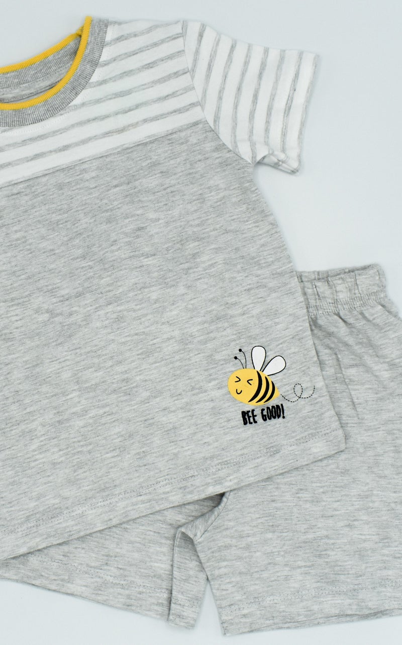Pyjama Short Jersey 'demain''doo&bo' Gris - Kiabi
