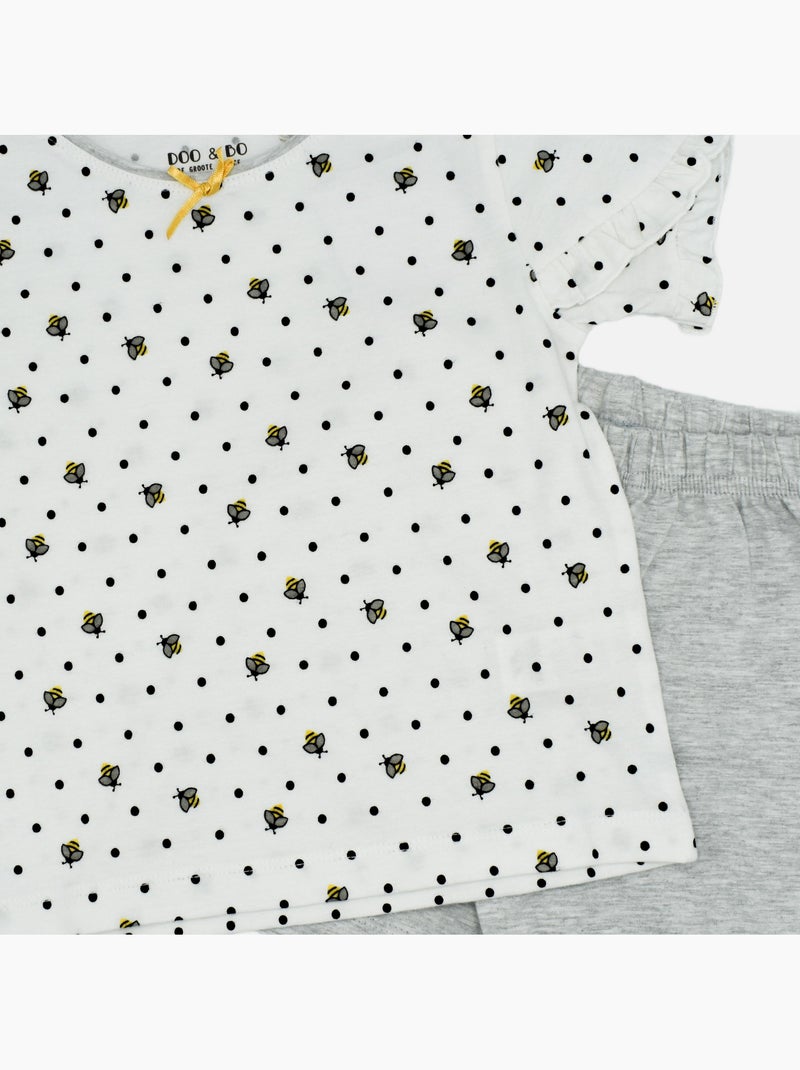 Pyjama Short Jersey 'demain''doo&bo' Gris - Kiabi