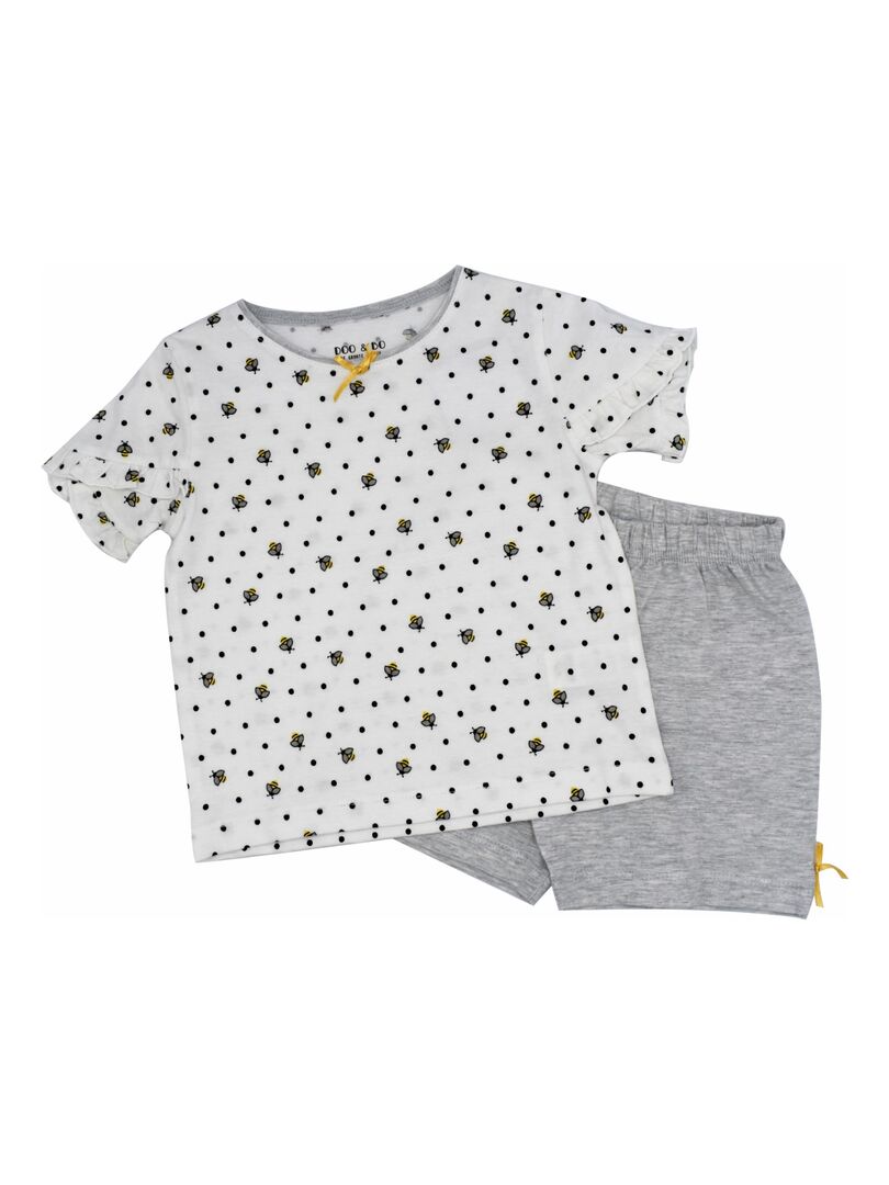 Pyjama Short Jersey 'demain''doo&bo' Gris - Kiabi