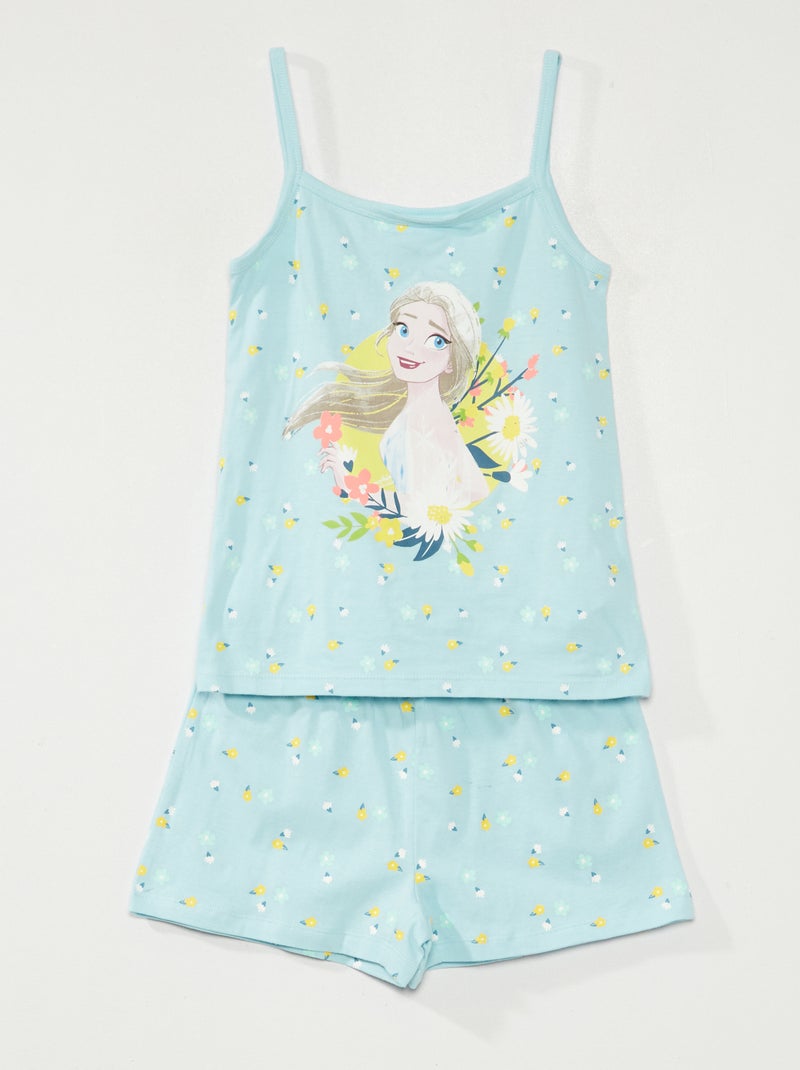 Pyjama short 'La Reine des Neiges' - 2 pièces bleu - Kiabi
