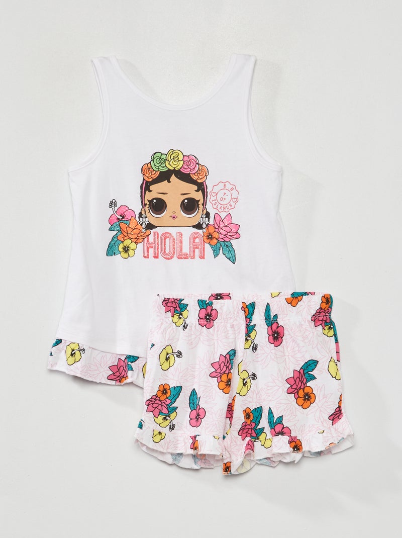 Pyjama short 'LOL Surprise' Blanc - Kiabi
