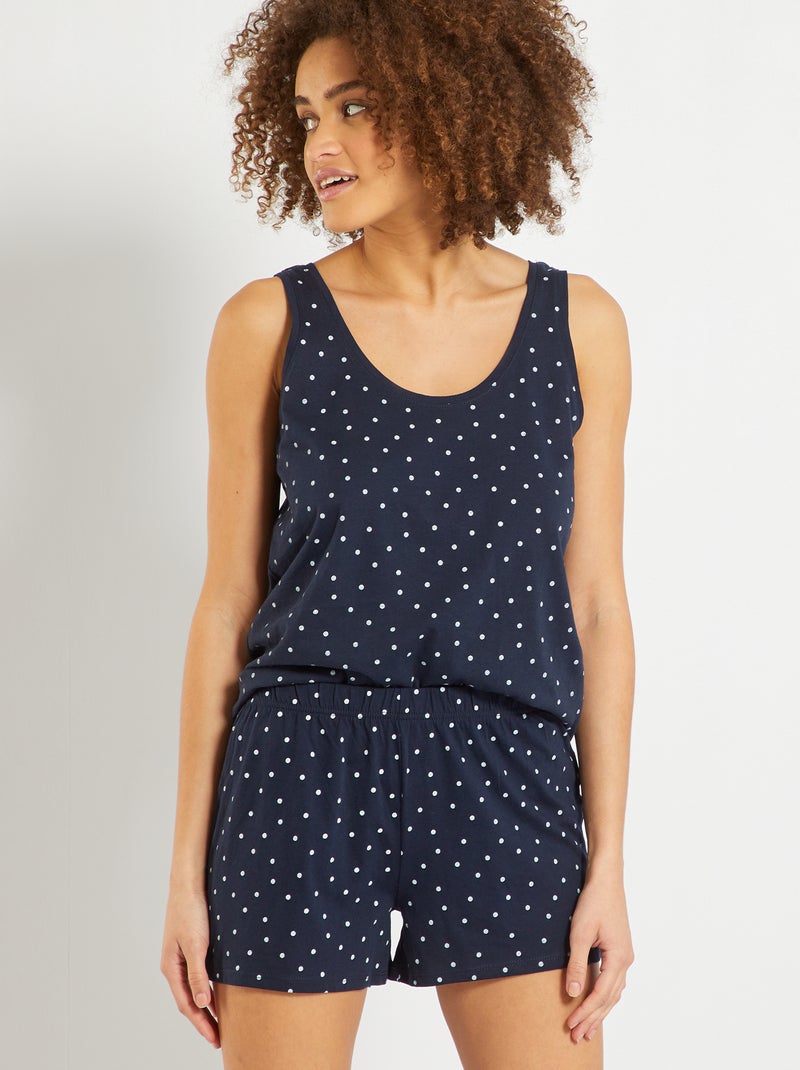 Pyjama short Marine - Kiabi