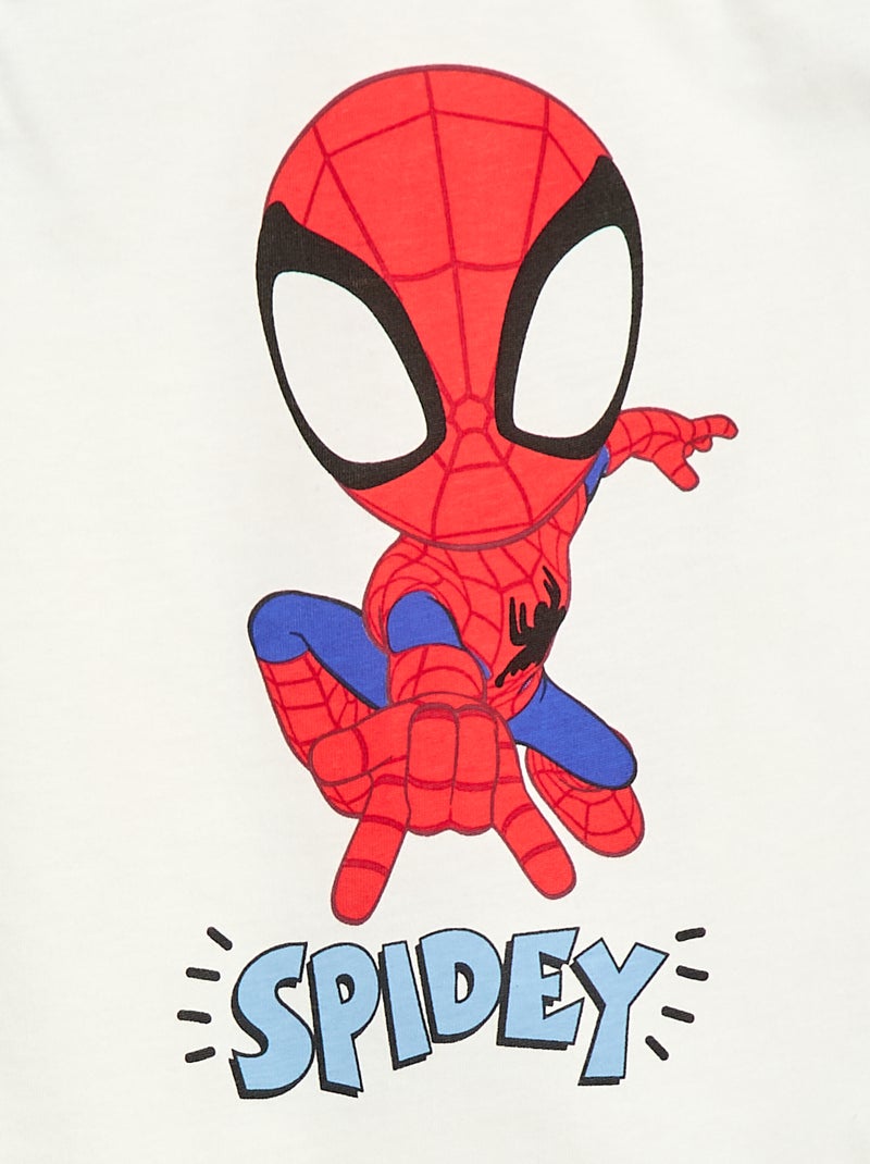 Pyjama short 'Marvel' 'Spider-Man' - 2 pièces Blanc - Kiabi