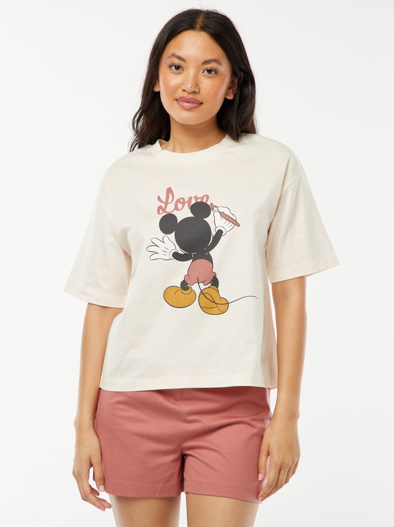 Pyjama short 'Mickey' - 2 pièces Rose - Kiabi