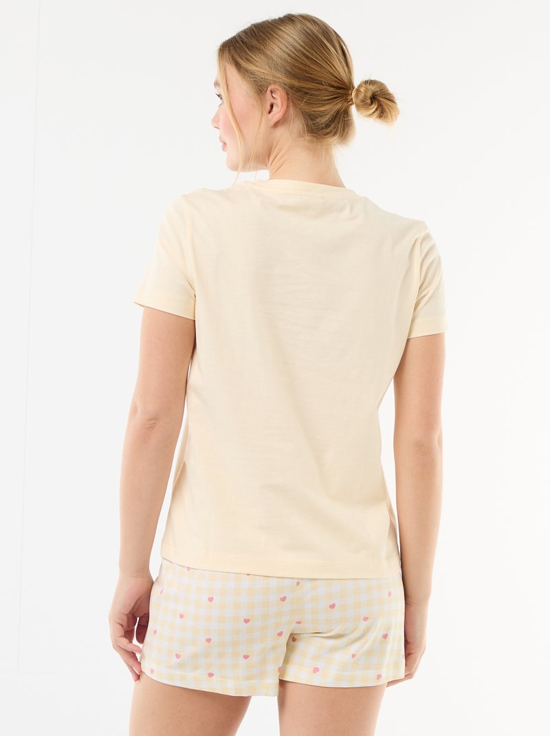 Pyjama short 'My Melody' - 2 pièces Jaune - Kiabi