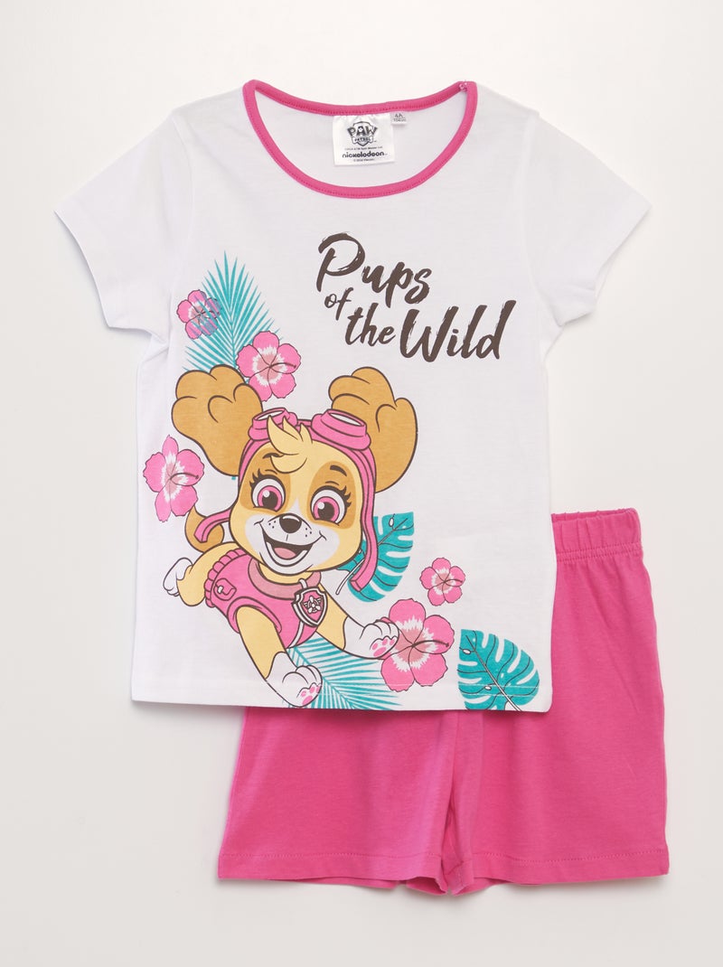 Pyjama short 'Pat' Patrouille' - 2 pièces Blanc/rose - Kiabi