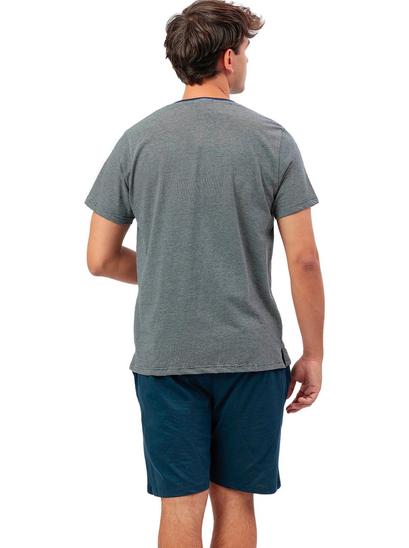 Pyjama short polo Anchor Antonio Miro Bleu marine - Kiabi