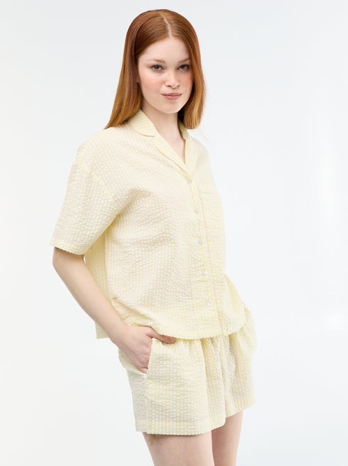 Pyjama short rayé - 2 pièces - Kiabi