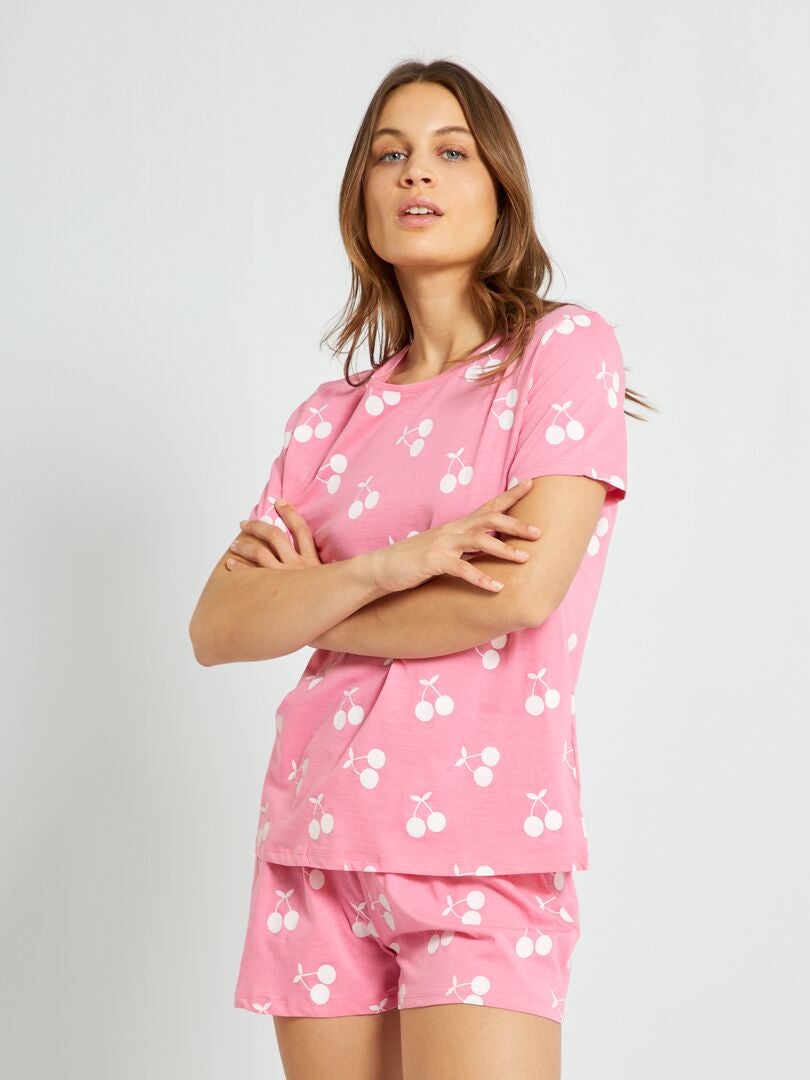 Pyjama short Rose - Kiabi