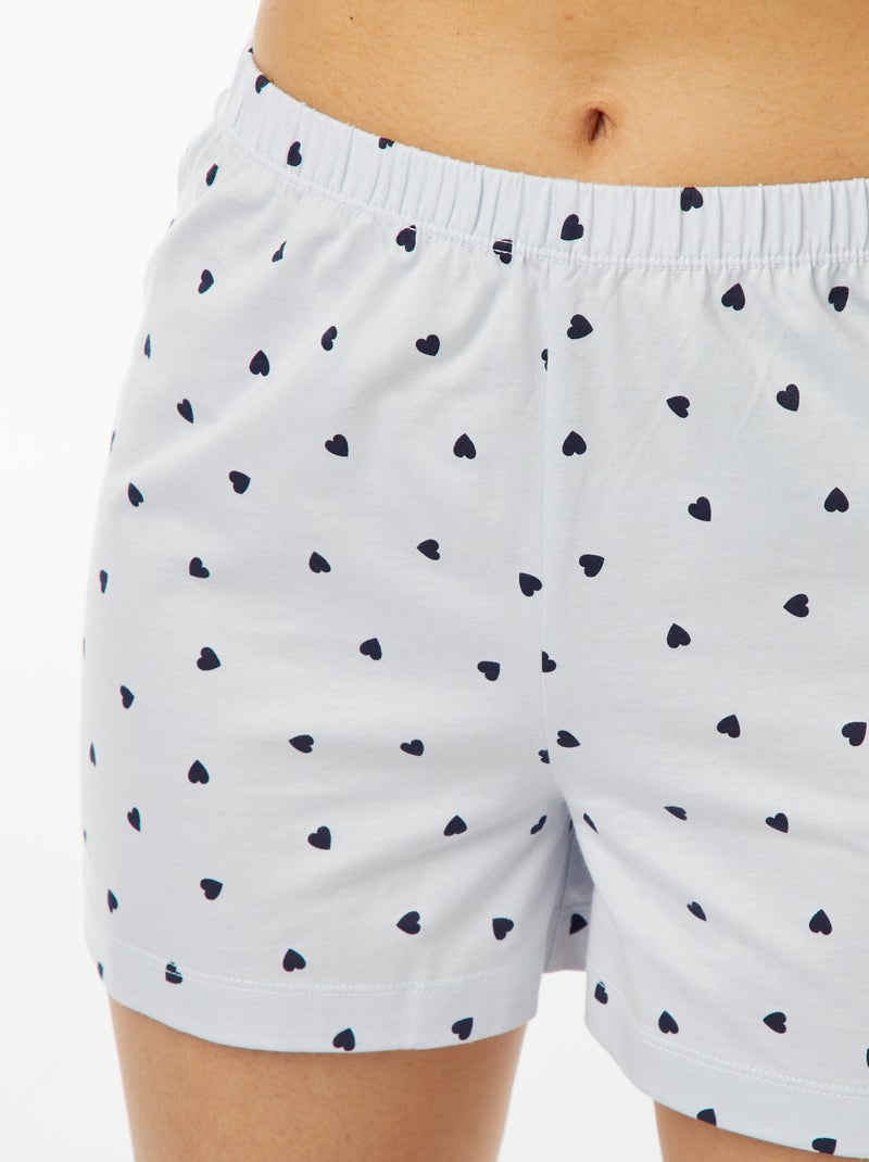 Pyjama short 'Stitch' - 2 pièces Bleu - Kiabi